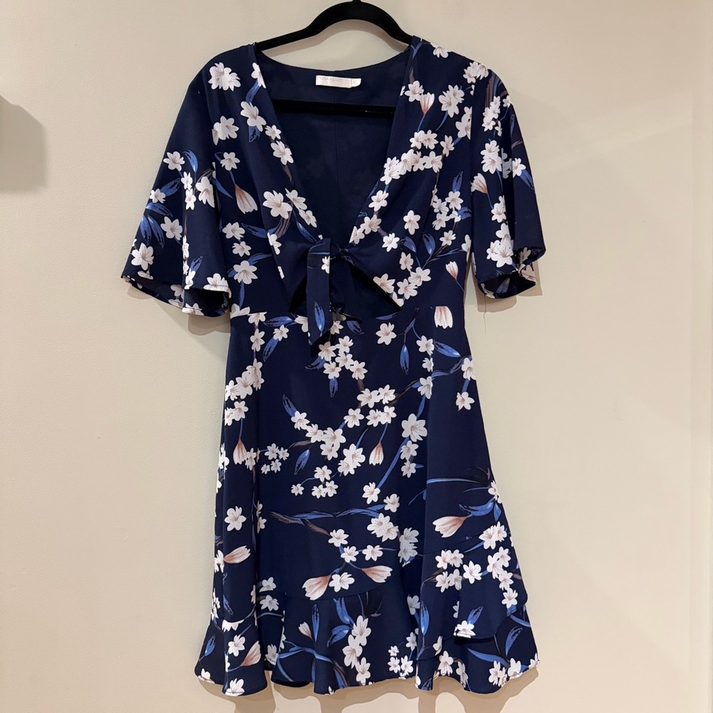 Vera & Lucy Floral Front Tie Dress